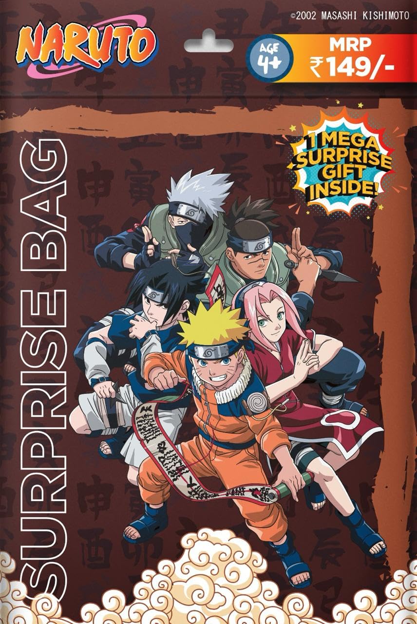 Topps Naruto Surprise Bag -Pack of 4 (4 Years & Above)