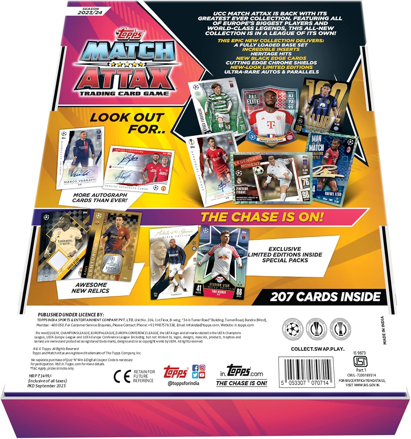 Topps UEFA Champions League Match Attax 23/24 Trading and Collectible Card Game(Exclusive Pack)