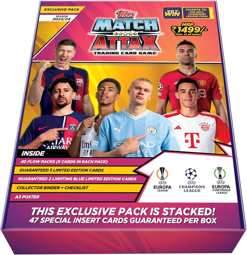 Topps UEFA Champions League Match Attax 23/24 Trading and Collectible Card Game(Exclusive Pack)