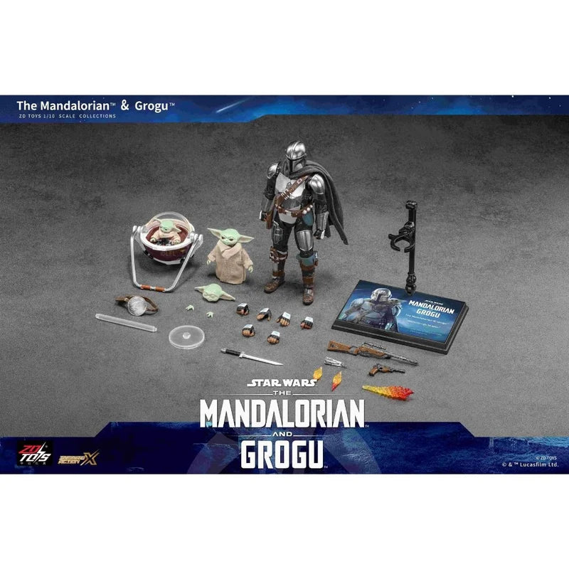 Starwars Mandalorian & Grugo Action Figure By Zd Toys
