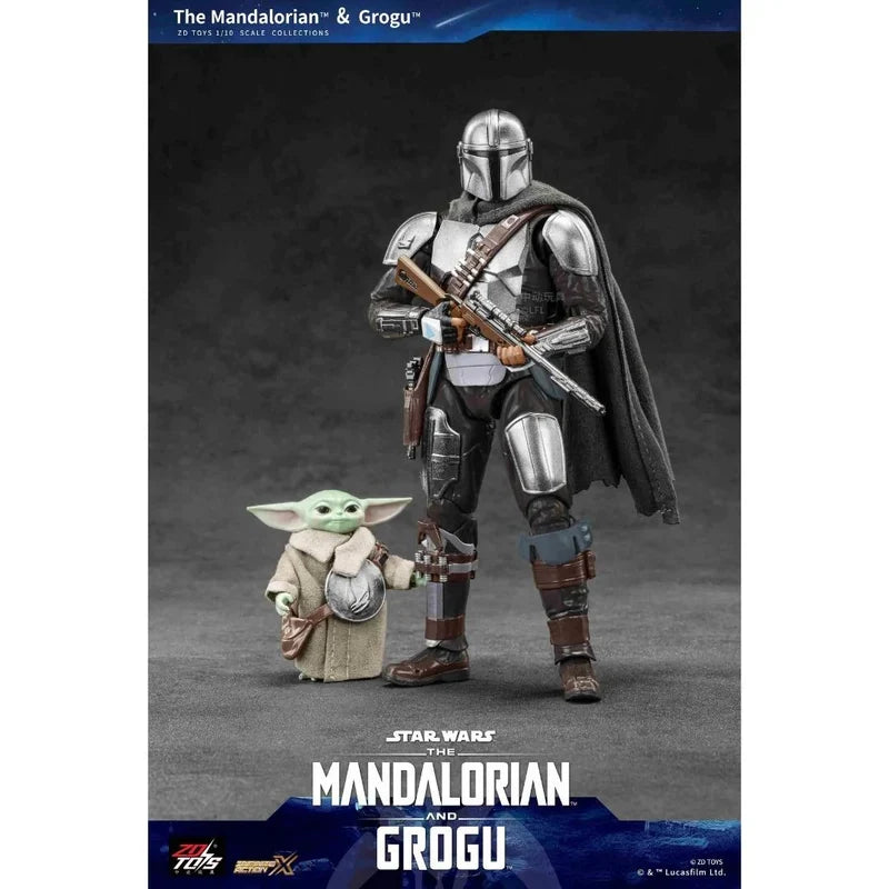 Starwars Mandalorian & Grugo Action Figure By Zd Toys