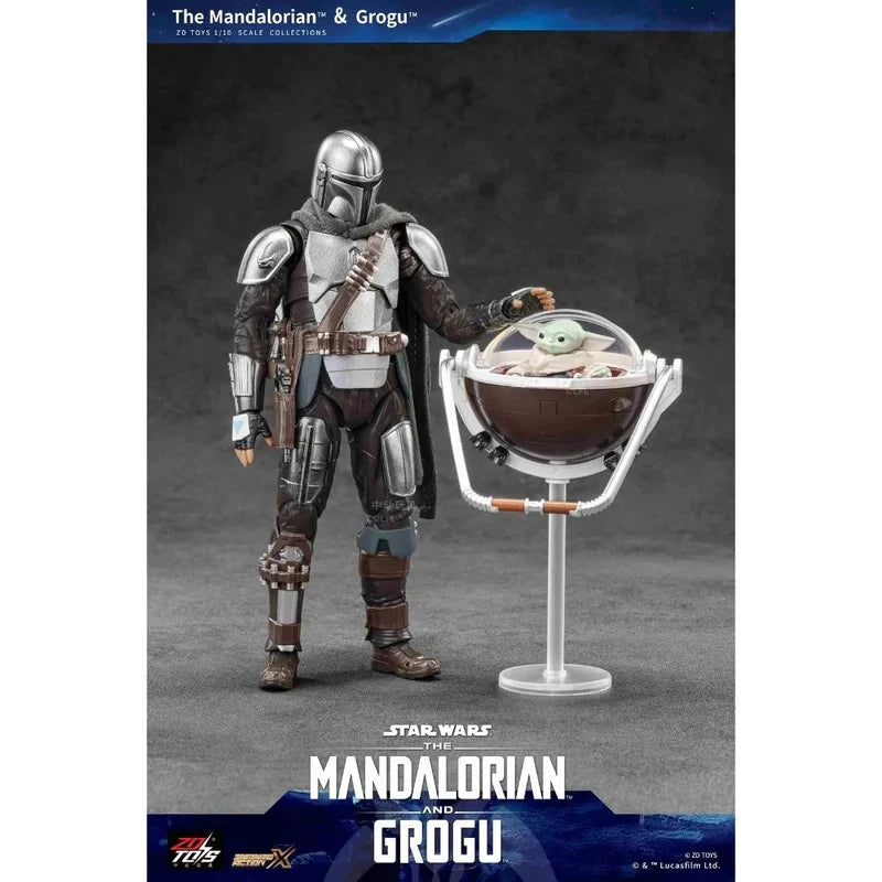 Starwars Mandalorian & Grugo Action Figure By Zd Toys