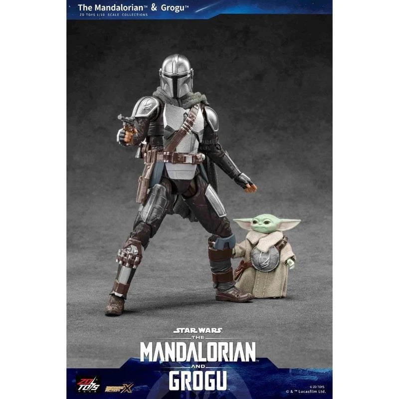 Starwars Mandalorian & Grugo Action Figure By Zd Toys
