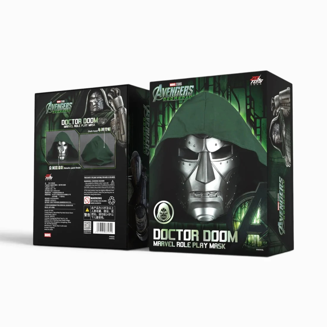 Doctor Doom Role Play Mask with Hood, Avengers: Doomsday · ZD Toys